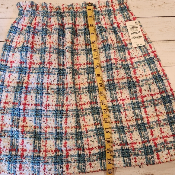 NWT Multicolor Tweed Mini Skirt with Metallic Threads ON 34th Size Medium - Picture 10 of 10